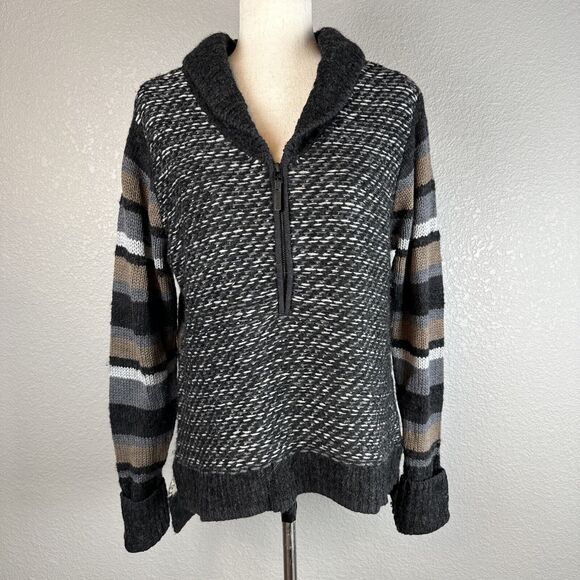 Smartwool Sweaters - SmartWool CHUP Potlach 1/2 Zip Sweater Size M Charcoal Gray Wool Blend Aztec